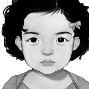 Semi-realism grayscale